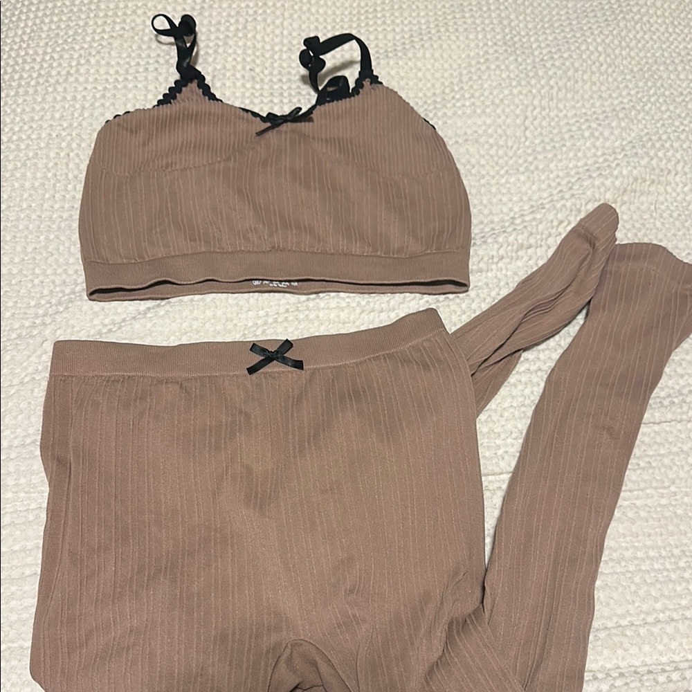 Women's Brown Intimate Set